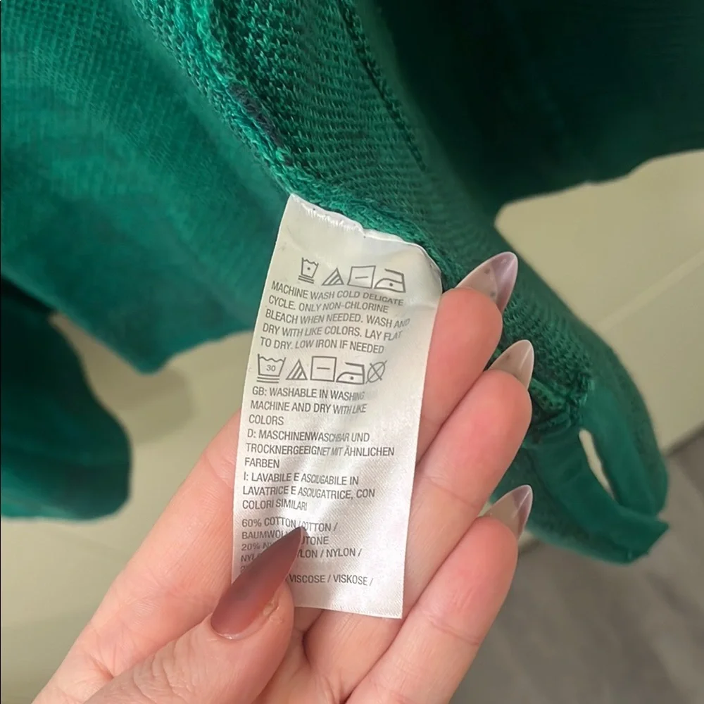 Isaac Mizrahi: NWOT Green Plaid Open Front Cardigan Sweater - Picture 4 of 5